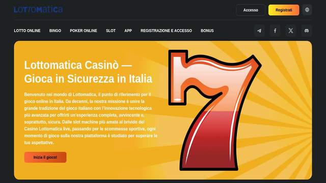 Lottomatica Online casino screenshot
